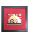 shadow box frame, chinese dolls
