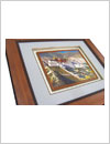 framed decorative items, small oil painting, framed in layers in a shadow box frame