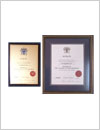 frame for medals and awards, certificate transfer to metal plate